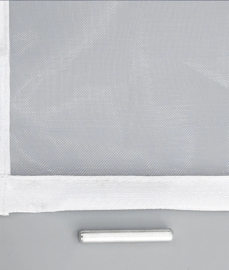 White Magnetic Screen Door – Mosquito Proof Diamond Mesh Curtain with Self-Adhesive Design
