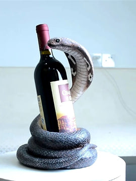 Wine Holder With Cobra Statue Of Resin Decorative Bar Drinkware For Party