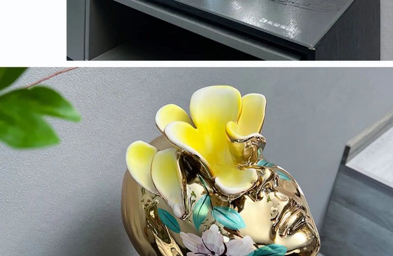 Decorati Abstract Goddess Statue – Half Body Electroplated Figurine for Home & Tabletop Decor