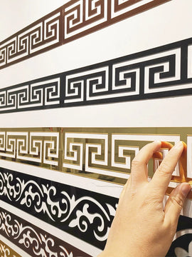 DIY 3D Mirror Wall Stickers Self Adhesive of 20pcs for Living Room or Edges for Home Decor