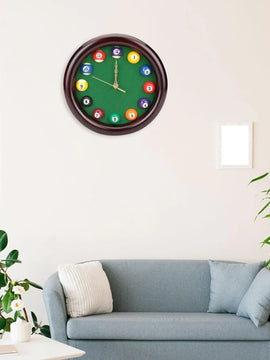 10-Inch Billiards Pool Ball Wall Clock – Round Pool Table Cool Clock