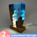 Resin Table Light Seabed Exploration Organism – Deep Sea Diver Night Light with 2 Divers for Home Office