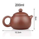 Handmade Yixing Clay Teapot – 200ml Purple Clay Pot for Puer, Oolong & Traditional Chinese Tea