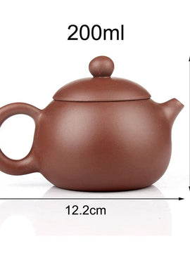 Handmade Yixing Clay Teapot – 200ml Purple Clay Pot for Puer, Oolong & Traditional Chinese Tea