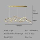 Rose Gold LED Chandelier – Modern Circle Rings Lustre, Hanging Lights for Home Decor