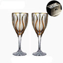 Crystal Glass Golden Red Wine Glass High Foot Wine Cup High-end Wine Set Gift Box Set Pair Cup