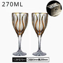 Crystal Glass Golden Red Wine Glass High Foot Wine Cup High-end Wine Set Gift Box Set Pair Cup