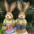 2024 Year Easter Straw Easter Rabbit Decoration with Clothes Happy Easter Home Garden Wedding Ornament Photo Props Crafts Bunny