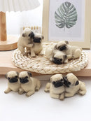 Pair of Pug Dog Statues – Resin Animal Ornaments for Home, Office & Children’s Birthday Gifts