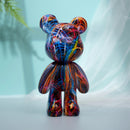 Cute Resin Bear Figurine – Art Sculpture Ornament for Home, Office & Living Room Decor