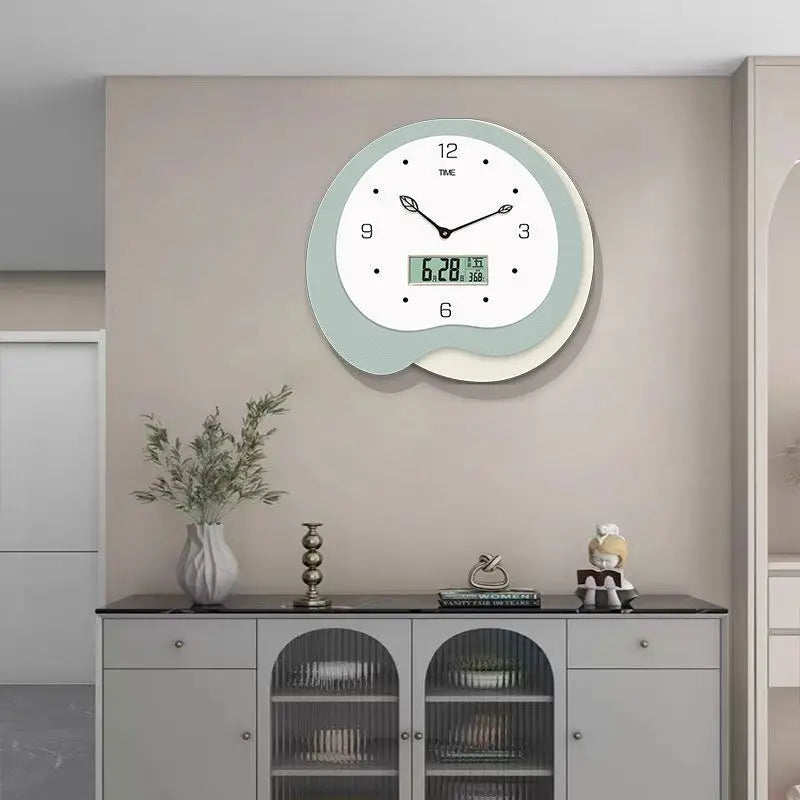 New clock hanging wall quartz clock home living room wall clock Mute bedroom decorative clock creative punch-free wall watch
