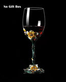 Exquisite Enamel Wine Glass Crystal Glass Champagne Cup Wineglass Drinking Glasses Cups Vintage Goblet Luxury Set Whiskey Dining