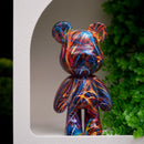 Cute Resin Bear Figurine – Art Sculpture Ornament for Home, Office & Living Room Decor