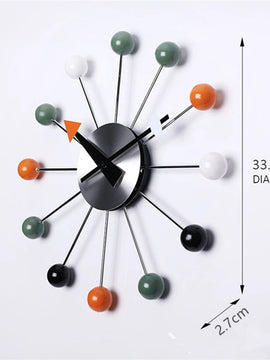 Fashion Nordic Wall Clock – Colorful Ball Hanging Clock, Living Room and Dining Room Decor, Nielsen Candy