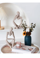 Nordic Abstract Woman Sculpture – Vilead Resin Thinker Figurine for Modern Home Decoration