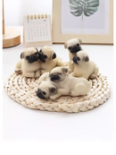 Pair of Pug Dog Statues – Resin Animal Ornaments for Home, Office & Children’s Birthday Gifts