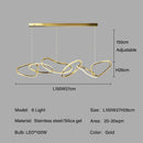 Rose Gold LED Chandelier – Modern Circle Rings Lustre, Hanging Lights for Home Decor