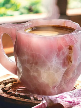 Crystal Coffee Mug – Multi-Colored Mineral Milk Mug, Colorful Christmas Mug Gift