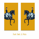 Wall Art of Classic Modern Horse Racing Canvas Poster in Scandinavian Style for Bedroom and Living Room