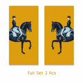 Wall Art of Classic Modern Horse Racing Canvas Poster in Scandinavian Style for Bedroom and Living Room