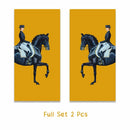 Wall Art of Classic Modern Horse Racing Canvas Poster in Scandinavian Style for Bedroom and Living Room