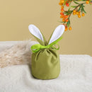 10Pcs/lot Easter Bunny Rabbit Bags Ears Velvet Bag Gift Box Sugar Box Wedding Candy Box Creative Cute Easter Decor Mixed Colour