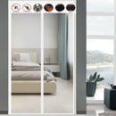 White Magnetic Screen Door – Mosquito Proof Diamond Mesh Curtain with Self-Adhesive Design