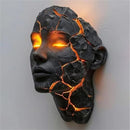 Modern Resin Wall Light – Cracked Soul Sculpture Lamp for Bedroom, Hallway & Living Room Accent Decor