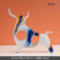 Creative Resin Bull Statue – Nordic Style Ox Figurine for Office Desk & Living Room Decor