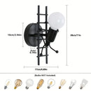 Modern Wall Sconce Climbing Man – Creative Industrial Wall Lamp for Kids Room, Bedroom, Hallway Interior Lighting