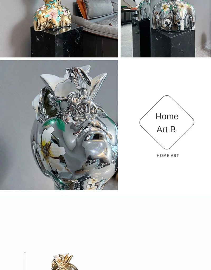 Decorati Abstract Goddess Statue – Half Body Electroplated Figurine for Home & Tabletop Decor