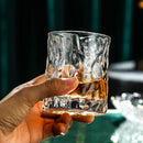 Thick Heavy Glass Tumbler In Crystal And Old-Fashioned Japanese Hammer Style