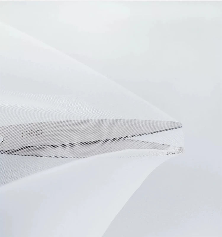 White Magnetic Screen Door – Mosquito Proof Diamond Mesh Curtain with Self-Adhesive Design