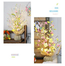 45cm Easter Egg Decoration Tree Branch Easter Deco Colorful Painting Flower Fake Plant Wedding Home Office Party 
