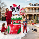 Outdoor Decoration of Cute Inflatable Dog in Stocking by OurWarm 6FT Light Up Christmas for Holiday Parties