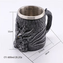 Medieval Dragon Resin Stainless Steel Mug As Coffee Cup Or Tea Mug