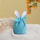 10Pcs/lot Easter Bunny Rabbit Bags Ears Velvet Bag Gift Box Sugar Box Wedding Candy Box Creative Cute Easter Decor Mixed Colour