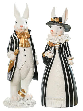 Creative Pastoral Palace Rabbit Family Decoration Home Ornaments Bedroom Living Room Porch Easter Bunny Resin Crafts kid Gift