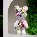 Cute Resin Bear Figurine – Art Sculpture Ornament for Home, Office & Living Room Decor