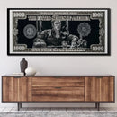 Tony Montana Scarface Canvas Wall Art  HD Dollar Print Poster for Home, Office & Bar Decor