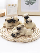 Pair of Pug Dog Statues – Resin Animal Ornaments for Home, Office & Children’s Birthday Gifts