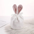 10Pcs/lot Easter Bunny Rabbit Bags Ears Velvet Bag Gift Box Sugar Box Wedding Candy Box Creative Cute Easter Decor Mixed Colour