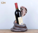 Wine Holder With Cobra Statue Of Resin Decorative Bar Drinkware For Party