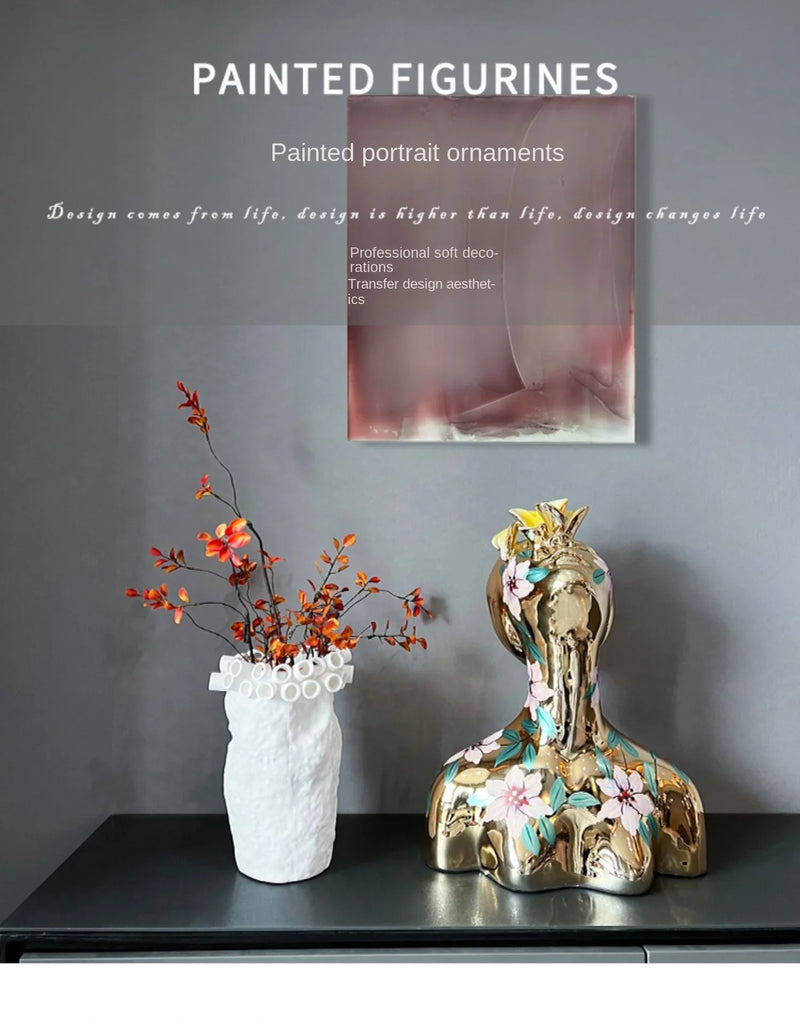 Decorati Abstract Goddess Statue – Half Body Electroplated Figurine for Home & Tabletop Decor