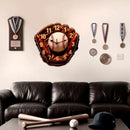 Baseball Glove Wall Clock – Creative Wooden Funny Clock, Elegant Art Unique Watch for Home Decor