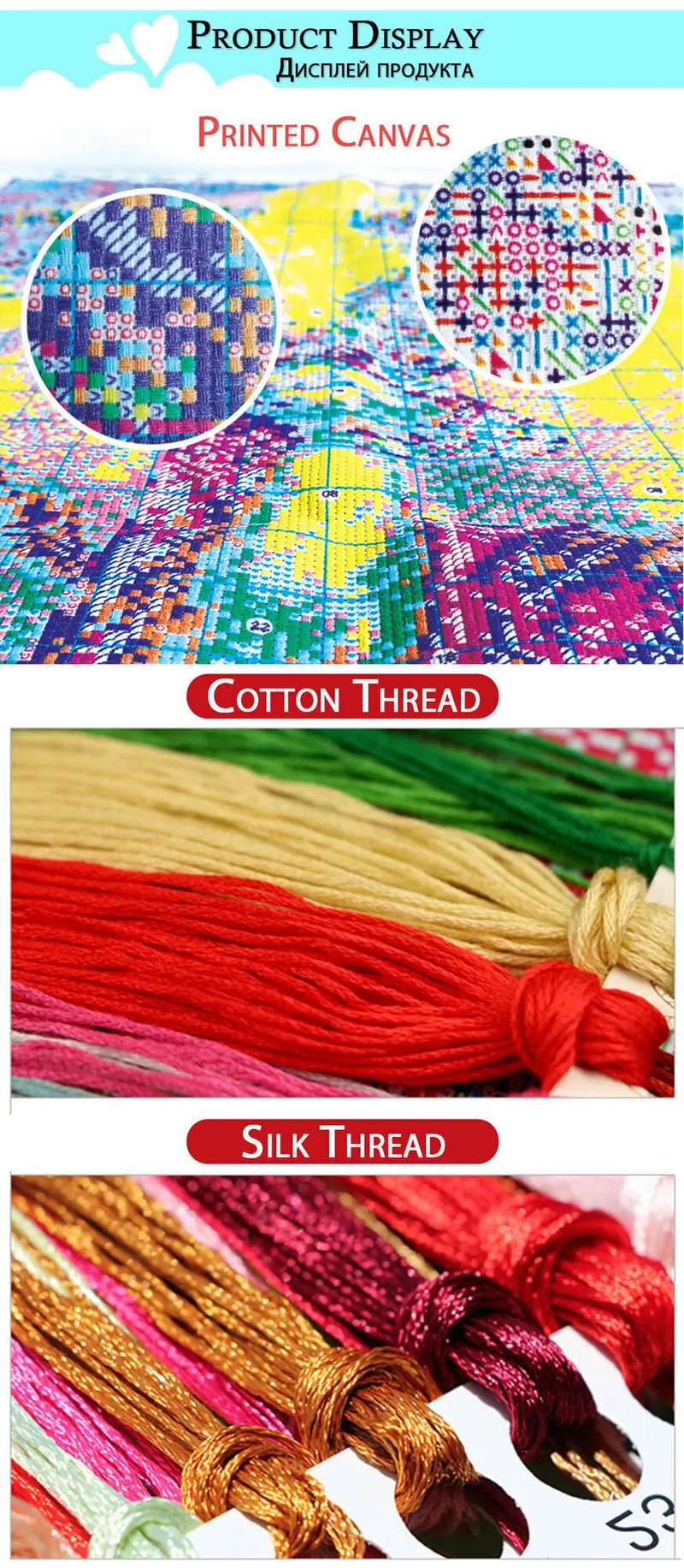 Beginner Embroidery Kit with White Flower Design – DIY Needlework Craft for Adults & Home Decoration