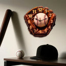Baseball Glove Wall Clock – Creative Wooden Funny Clock, Elegant Art Unique Watch for Home Decor