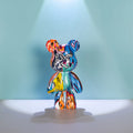 Cute Resin Bear Figurine – Art Sculpture Ornament for Home, Office & Living Room Decor
