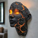 Modern Resin Wall Light – Cracked Soul Sculpture Lamp for Bedroom, Hallway & Living Room Accent Decor
