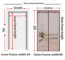 White Magnetic Screen Door – Mosquito Proof Diamond Mesh Curtain with Self-Adhesive Design